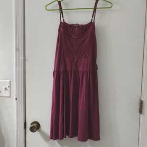 Purple spaghetti strap dress